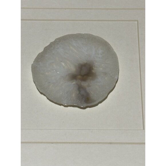 Natural Agate Slice Artwork Framed 12 X 12" Light Wood - Picture 2 of 6
